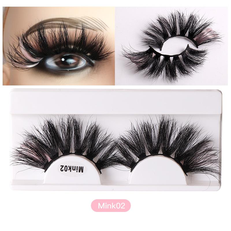 8D Colored Mink Hair False Eyelashes Natural Docile Thick Eyelashes