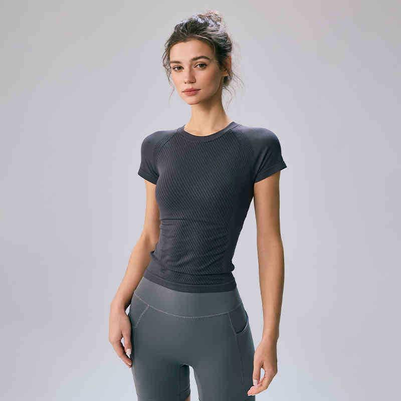 

Женская быстросохнущая футболка для йоги и бега облегающего кроя, 2025 S