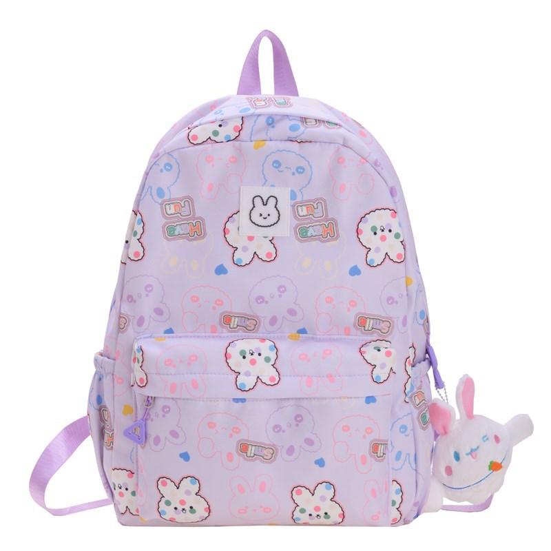 Kindergarten Primary School Students Schoolbag Cartoon Cute Bunny Baby Backpack Printed Children'S Bag