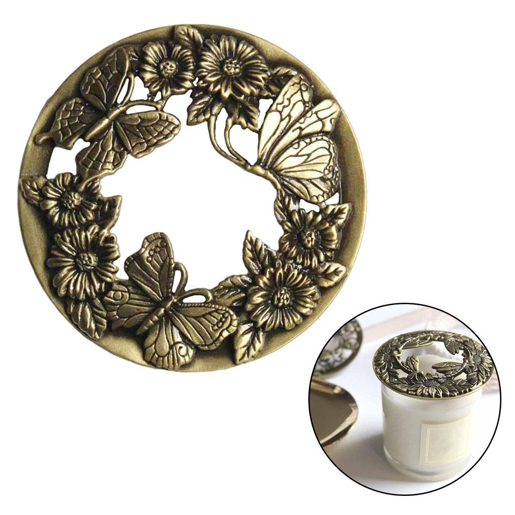 Antique Style Candle Jar Candle Topper Cover Lids Evenly for Home Hotel
