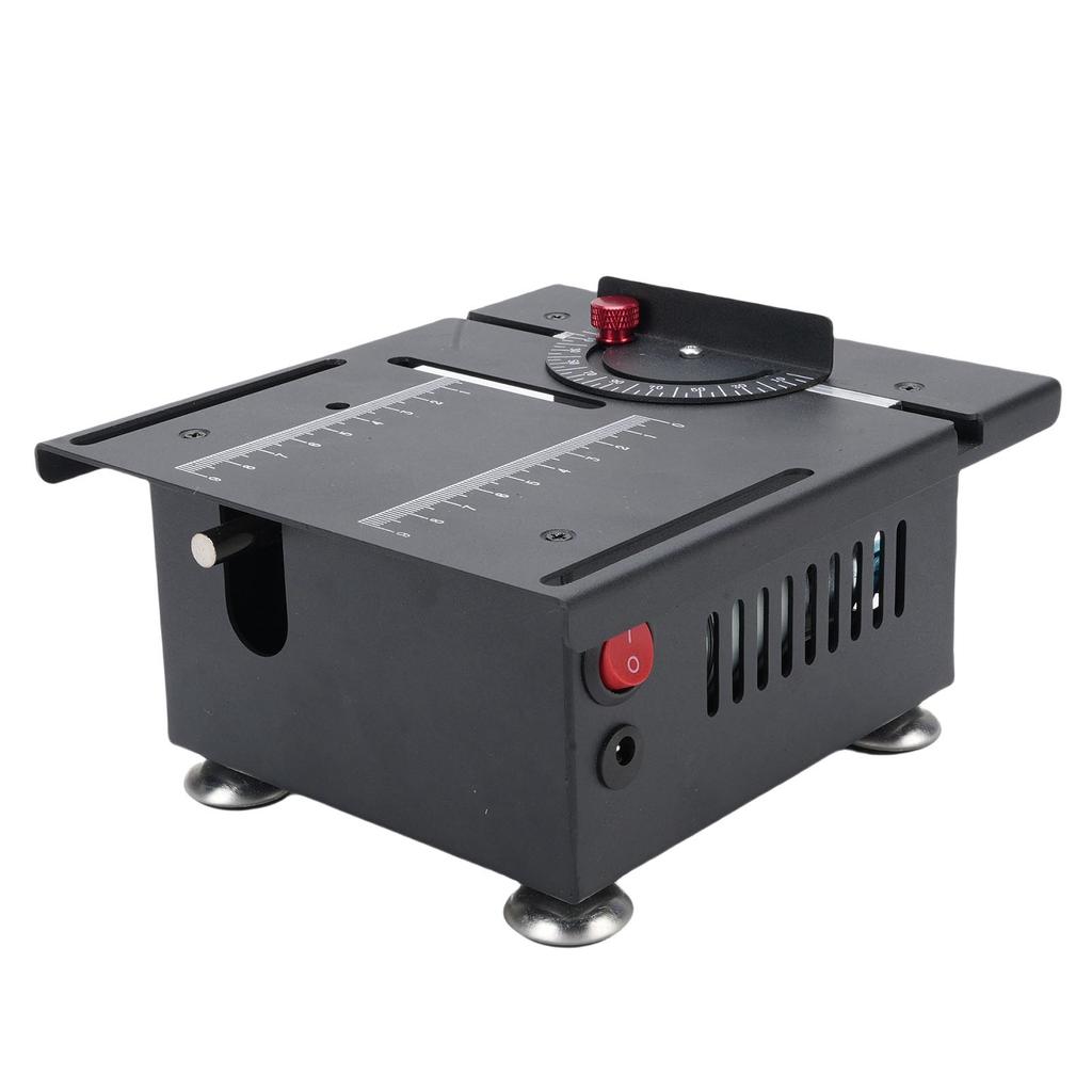 Mini Multi Functional Table Saw Portable Desktop Electric Adjustable Height Angle for Crafts Wood Cutting US Plug