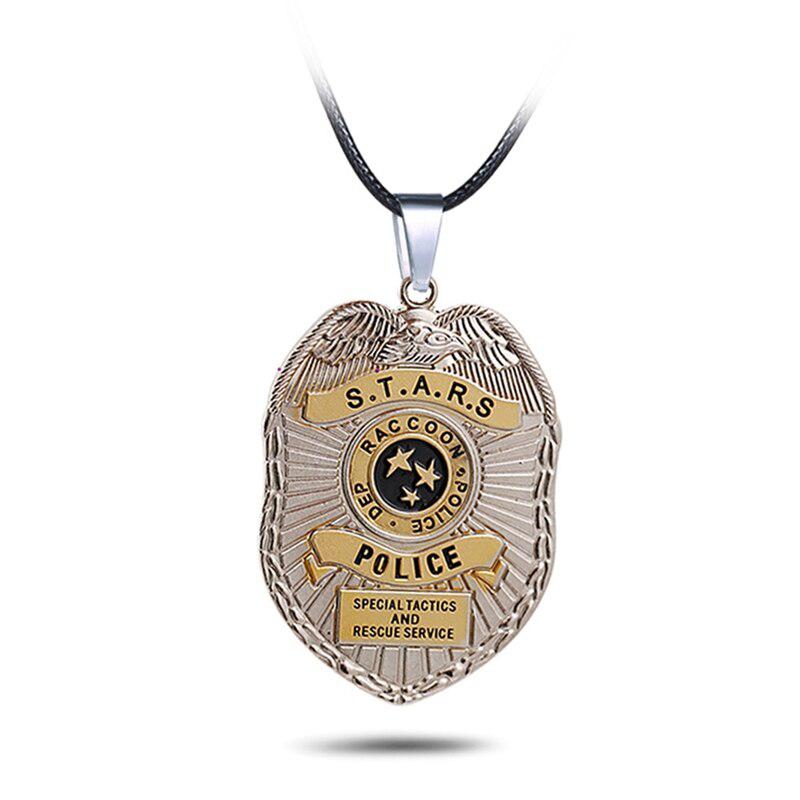 Game Raccoon City Police Badge Pendant Necklace Keychain Gifts Jewelry Accessories