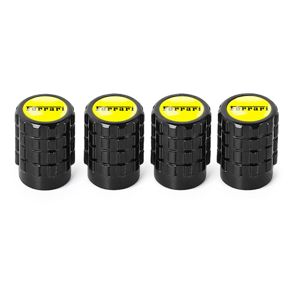 4Pcs For Ferrari Horse SJ F1 F8 F80 SF90 Stradale Car Styling Wheel Tire Valve Caps Covers Tyre Rim Stem Case Auto Accessories JW3