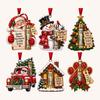 Acrylic Resin Christmas Cash Holder Ornament Reusable Hanging Cash Gift Card Holder For Christmas Tree Decoration
