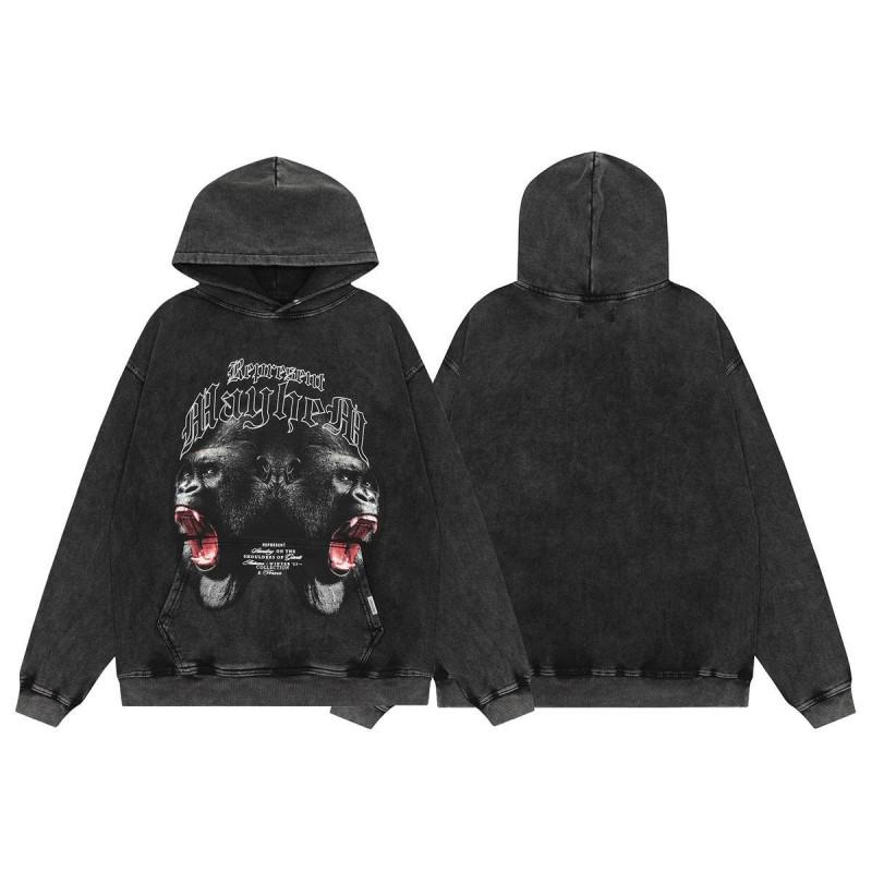 Mens Graphic Hoodie Loose Fit Casual Streetwear Sweatshirt
