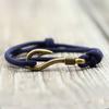 Vintage Fish Hook Man Bracelets Accessories Male Double Layer Lucky Wine Red Braslet Braided Braclet Adjustable Gift For Him