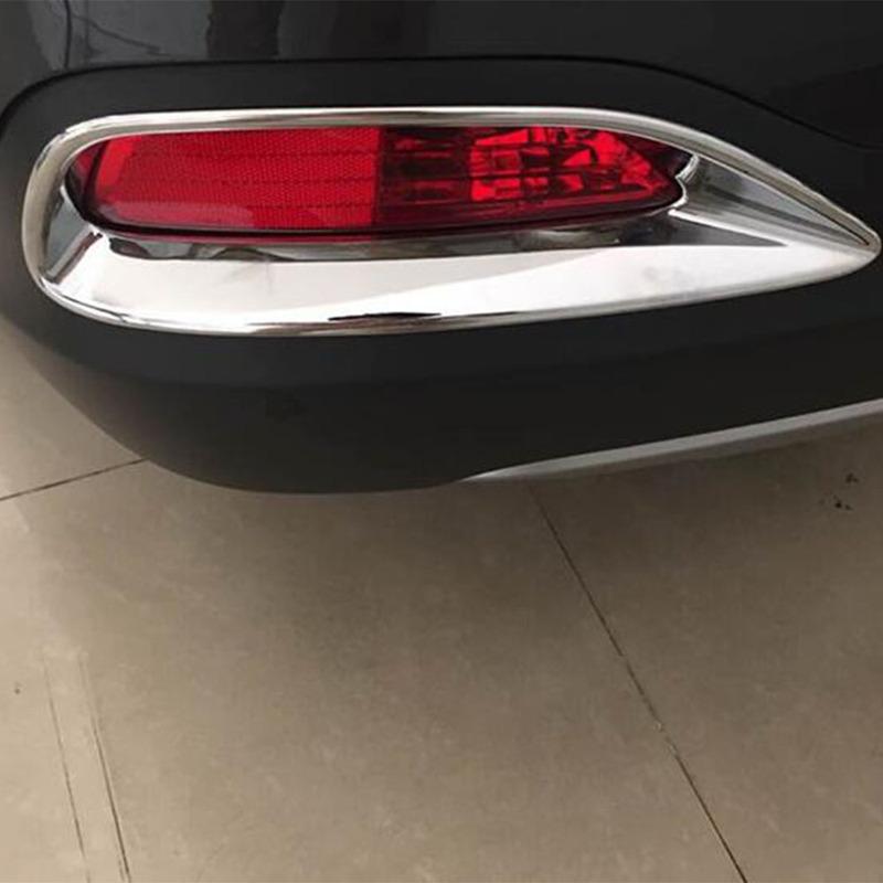 For Kia Sorento L 2015 2016 2017 2018 Car Body ABS Chrome Cover Trim Back Tail Rear Fog Light Hoods Lamp Frame Stick Eyebrow