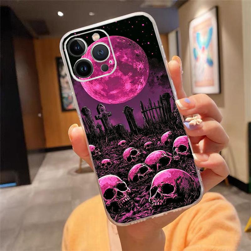 Skull Phone Case Carcasa Funda For iPhone 17 Pro Max 17 Air 16 15 14 13 Pro Max 15 16 Pro 15Plus Case