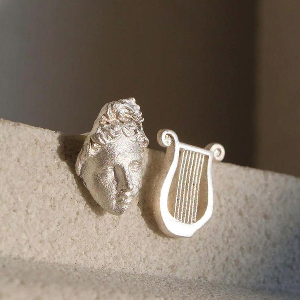 Elegant Earrings Apollo Lyre Shape Earrings Asymmetrical Drop Earrings Suitable for Wedding Wear Party Accessories