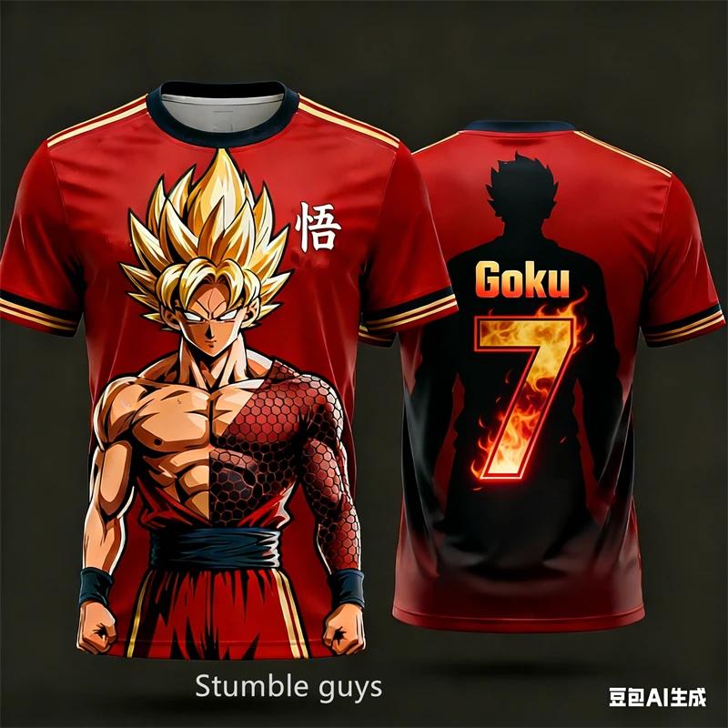 Children Dragon Ball Z Sportswear Trunks Krillin Kids Short Sleeve Tee Boys Football Star's Same Tshirt Man Clothes