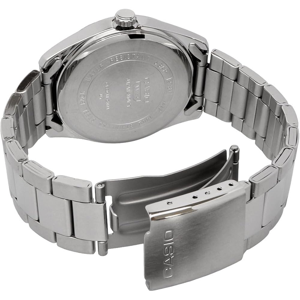 Casio MTP-1302D-7A1V Analog Quartz Men's Watch Silver Metal Band White Dial