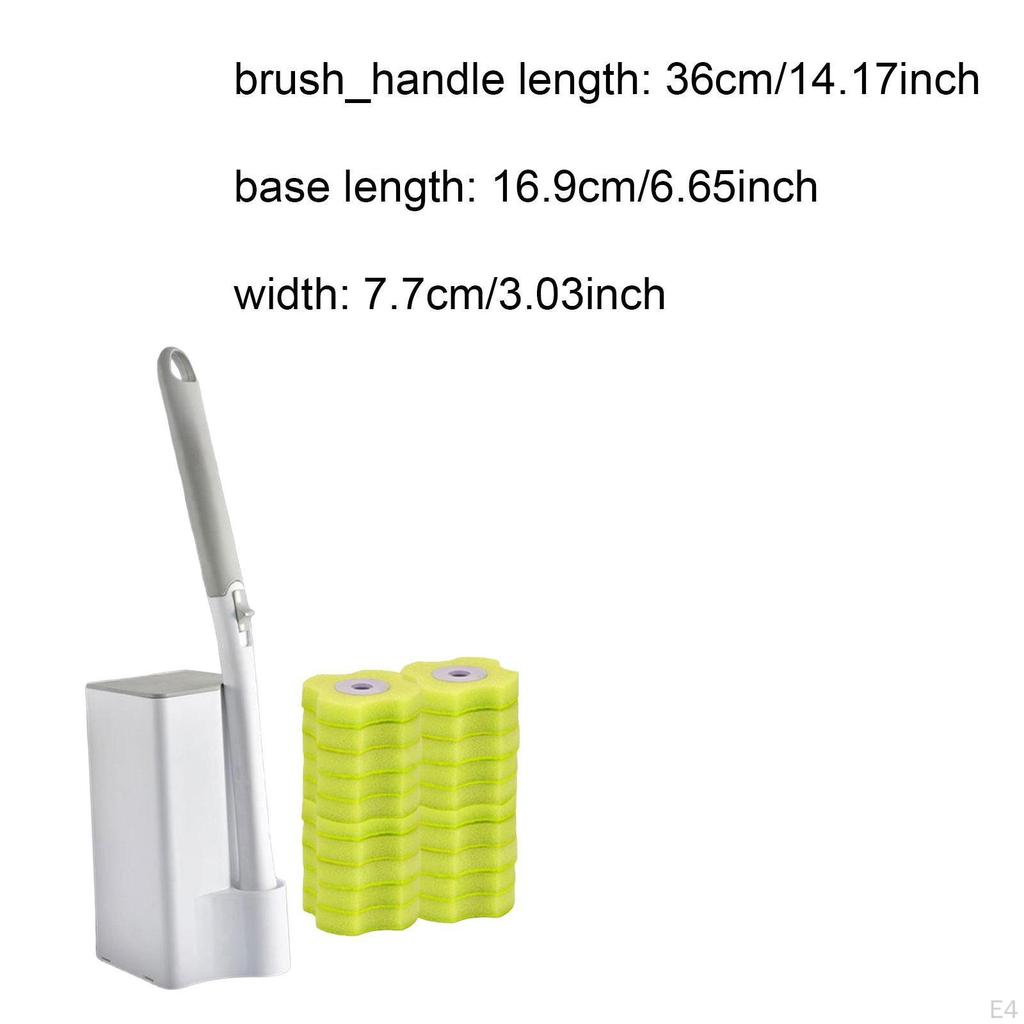 Disposables Toilet Brush and Holder Set Bathroom Maintenance Durability Practical Professional