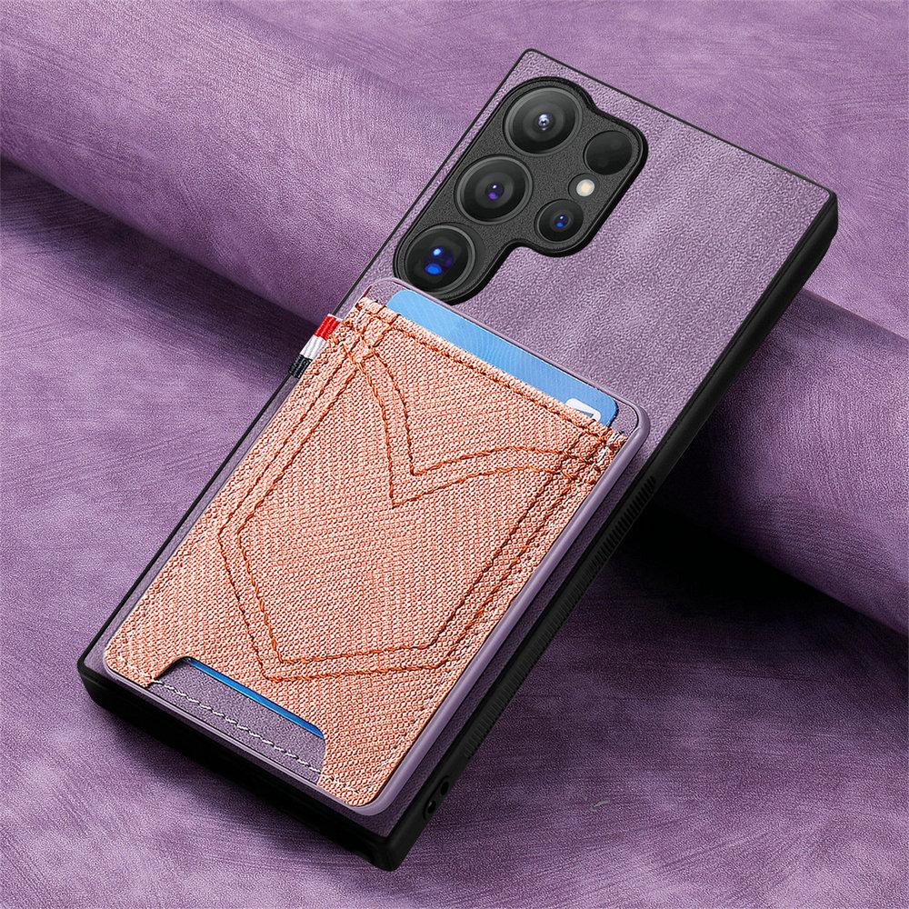 For Samsung Galaxy S26 Ultra Luxury Cover Magnetic Leather Back Panel Samsung S25 Plus S 25 Edge S25 FE Card Pocket Cover Etui