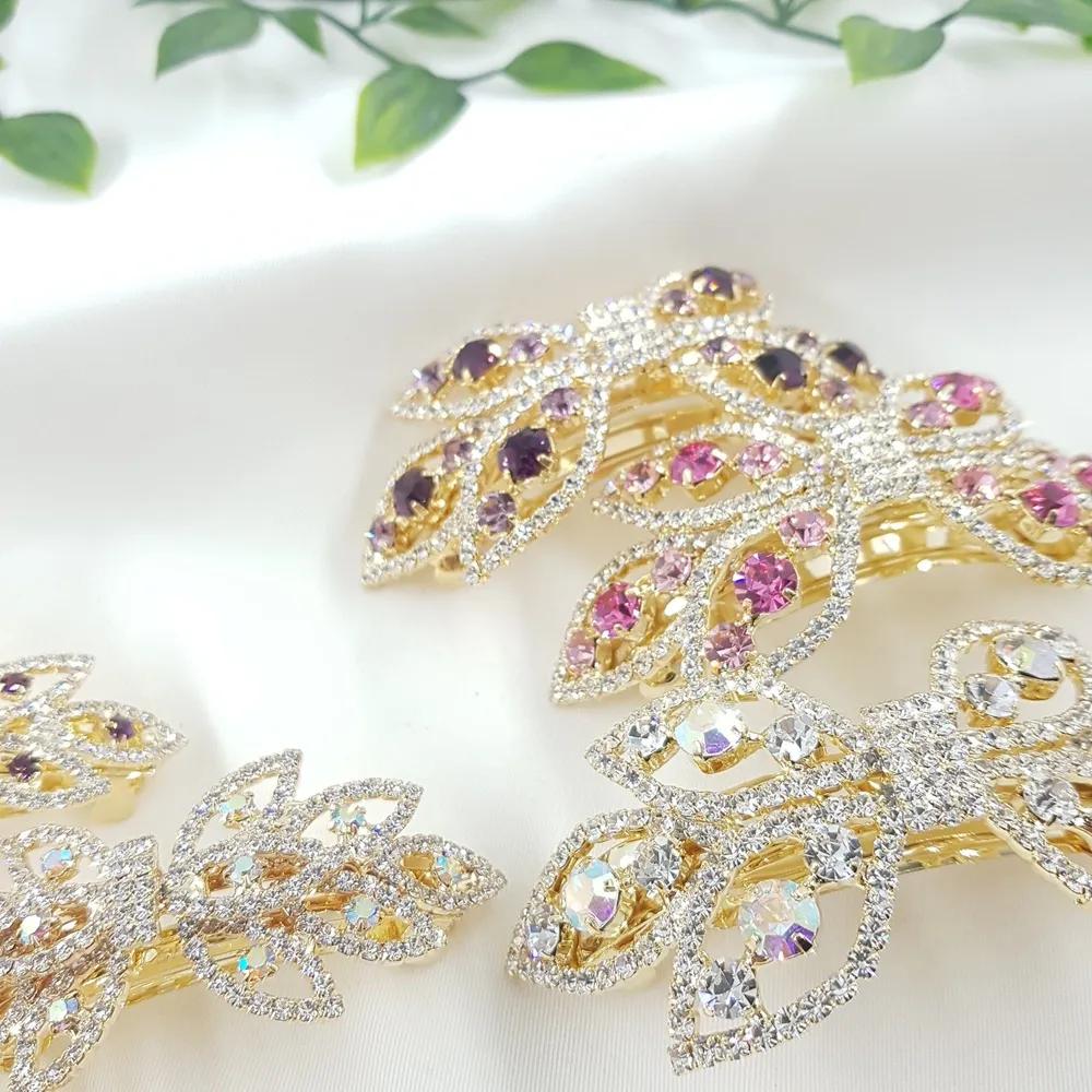 Gold Cubic Butterfly Ribbon Hairpin Automatic Hairpin