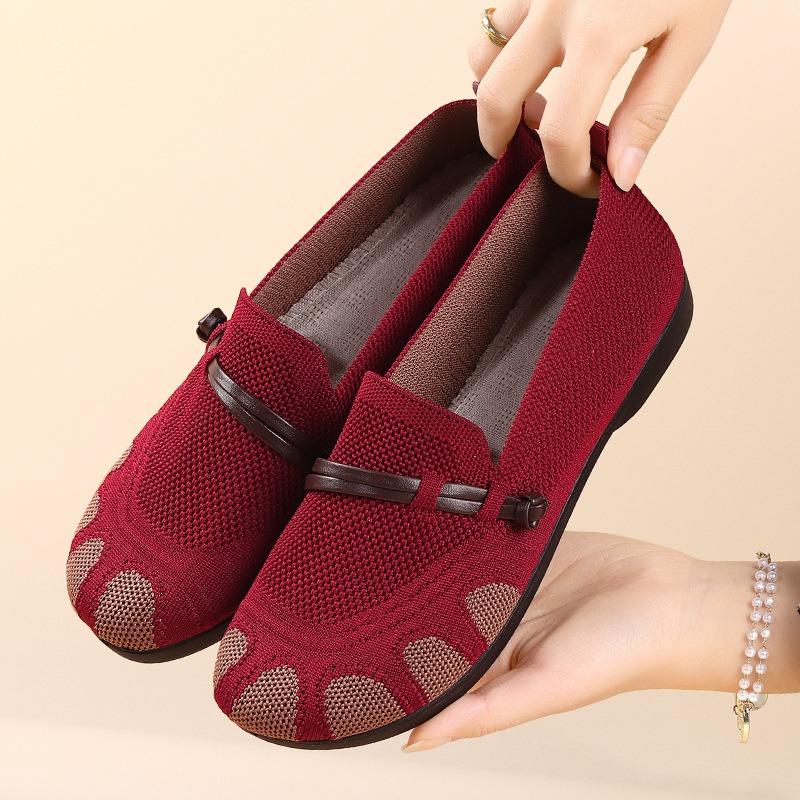 Spring and summer new fly-woven women's shoes one-pedal shallow-mouth soft-soled mother shoes fashion casual shoes women