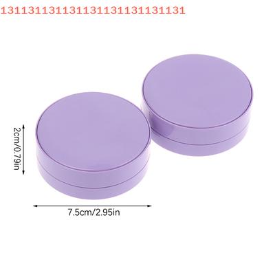 BB Cream Container Sponge Makeup Case - Beauty Cosmetic Use Purple Air Cushion Foundation DIY Kit with Empty Puff Mirror