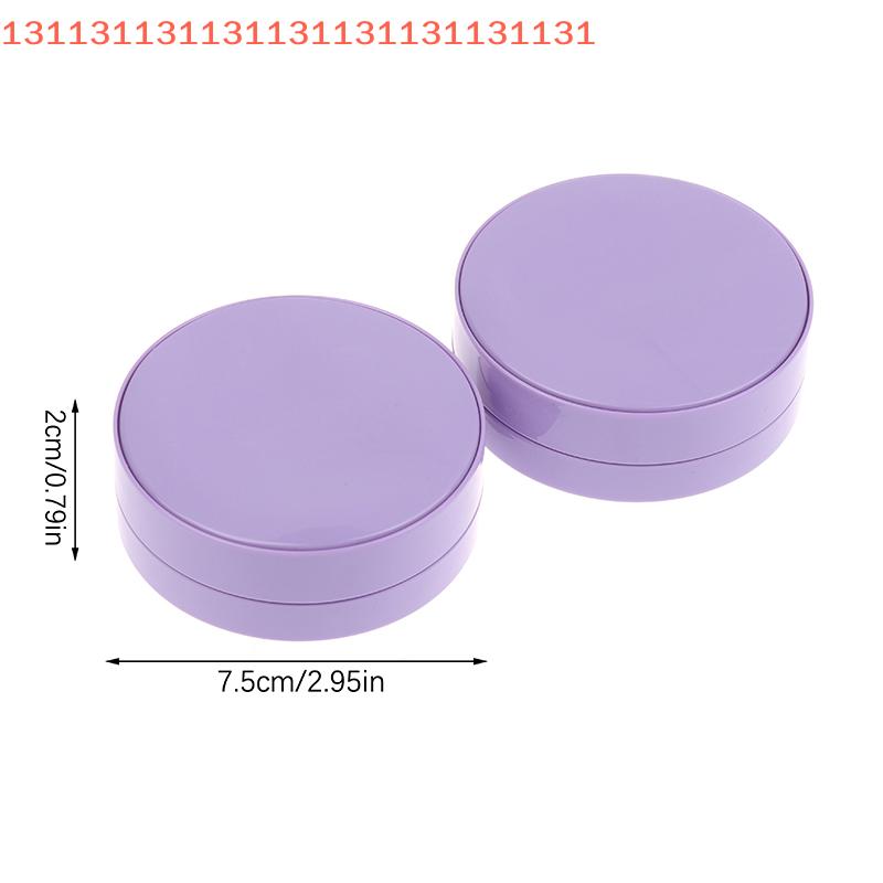BB Cream Container Sponge Makeup Case - Beauty Cosmetic Use Purple Air Cushion Foundation DIY Kit with Empty Puff Mirror