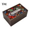Decorative Wood Box Wooden Tissue Cover, Rectangular Paper Towel Dispenser, Napkin Storage Convenient Holder Organizer for Office Desk Home