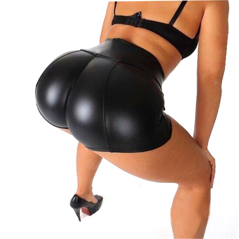 Buy Womens High Waist Faux Leather 