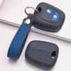 Silicone Remote Key Cover for Peugeot 107 108 206 207 307 308 Citroen C1 C2 C3 C4 C5 with Keychain Honeycomb Texture Racing Stripe Key Shell Accessory