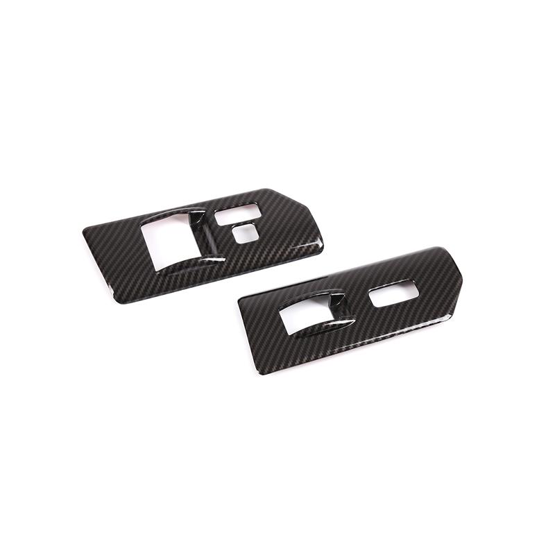 For Toyota FJ Cruiser 2007-2026 ABS Carbon Fiber/Red Car Glass Lift Button Decorative Frame Sticker Car Interior Accessories