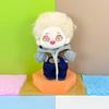 niannyyhouse Plush Toy Clothes Denim Overalls & Hoodie Set, for 15-17cm Dolls, Dress-up Clothes (Gray)