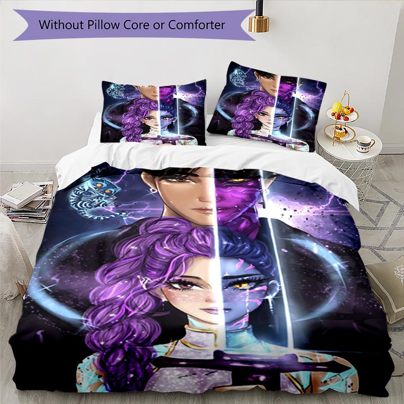 3pcs KPop Demon Hunters26 Design Cover Set - HD Printed Bedding with 1 Cover and 2 Pillowcases - Perfect for Home and Dorm Decor
