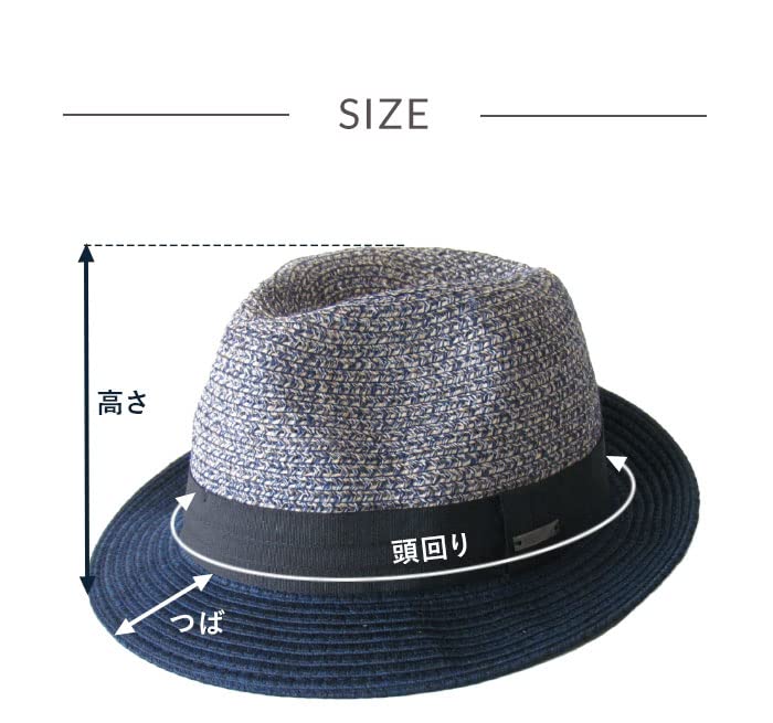 MY Washable UV British UV Blemish Machine Washable [KISS LIFE] Men's Two-Tone Hat, Style, Men's Hat, Protection, Prevention, (L, Navy) (kml800622b2)