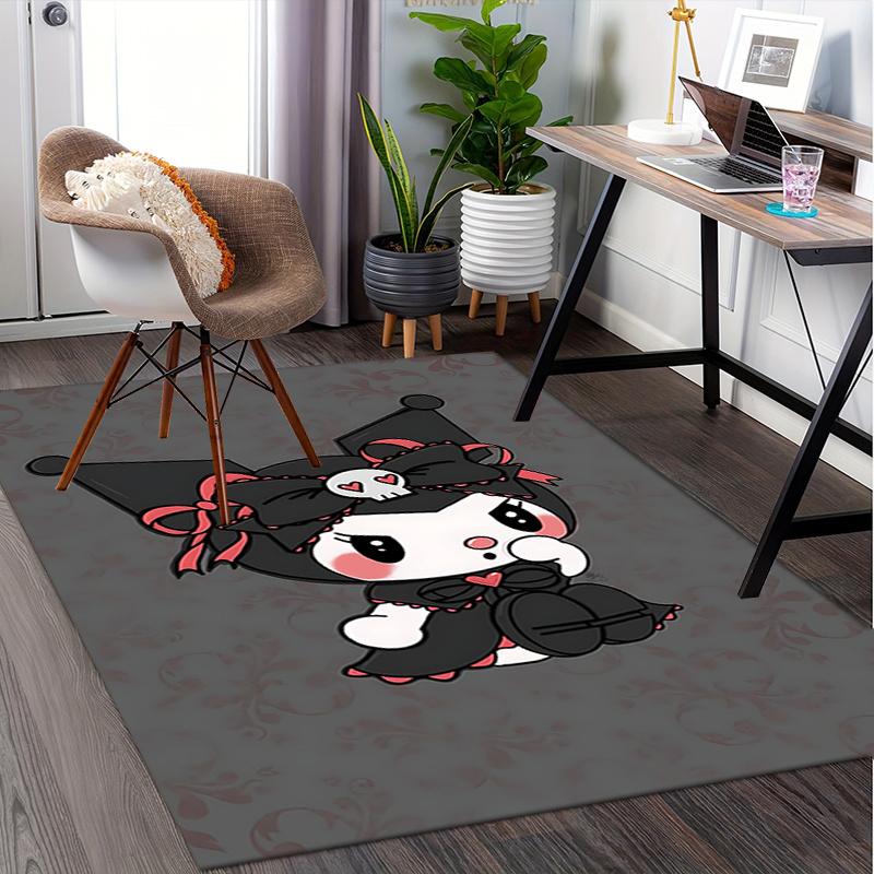 Office Rug Cute, Gothic Anti-Slip Rug, Machine Washable for Living Room, Bedroom, Office, Multiple Sizes, Bedroom Mat, Decorative Mat, Durable Mat, Li