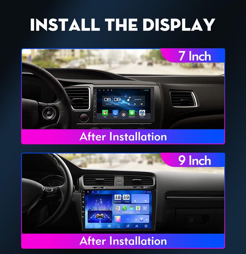 7/9/10-inch Car GPS Navigation with Bluetooth, Wireless CarPlay, Reversing Camera, and Large Touchscreen Display