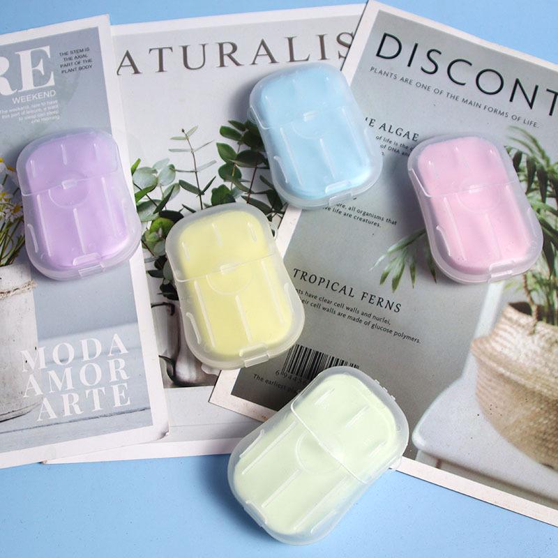 50 Foglietti di Sapone Mini Usa e Getta per Lavaggio Mani all'Aperto e in Viaggio