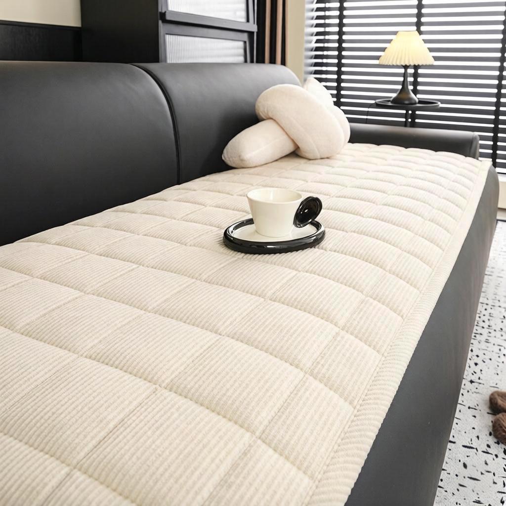 Corduroy Plush Non-slip Sofa Cover Cushion