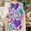 Phone Case: 2D Flat Samsung Galaxy A34 A35 M05 M06 S20 S22 S21 FE Plus 5G Protective Case, Couple Style, Full Heart Pattern, Christmas and Halloween G