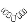 7Pcs Car Front Grille Grill Inserted Ring Trim Cover For Jeep Grand Cherokee 2014 2015 2016 Gloss Black ABS Plastic