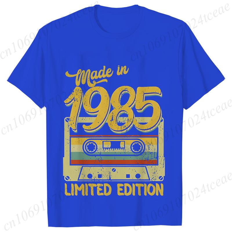 Fashion Birthday Gift for Men T-shirt Vintage Made in 1985 40th Birthday 40 Years Old Tops Summer Streetwear Short Sleeve Tees