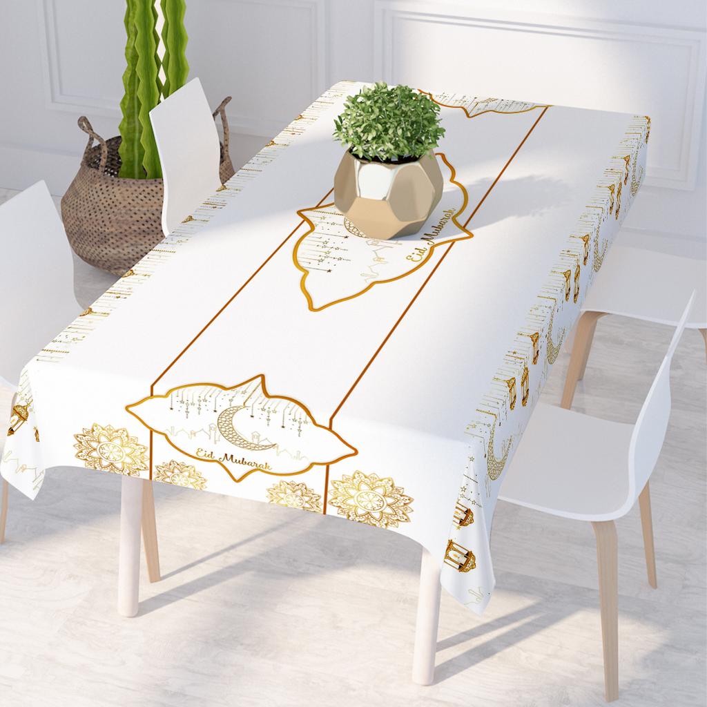 Ramadan Decoration Tablecloth EID Mubarak Decor For Home Tablecloth Ramadan Kareem Islamic Muslim Party Eid Al Adha Gifts 2024
