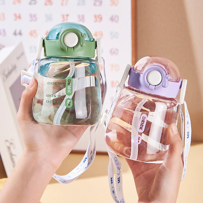 Childrens Pc Material Water Bottle With Push Open Cap For Gift And Daily Use