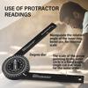 Aluminum Miter Saw Protractor 7-Inch Rust Proof Angle Finder Featuring Precision Laser Engraved Scales