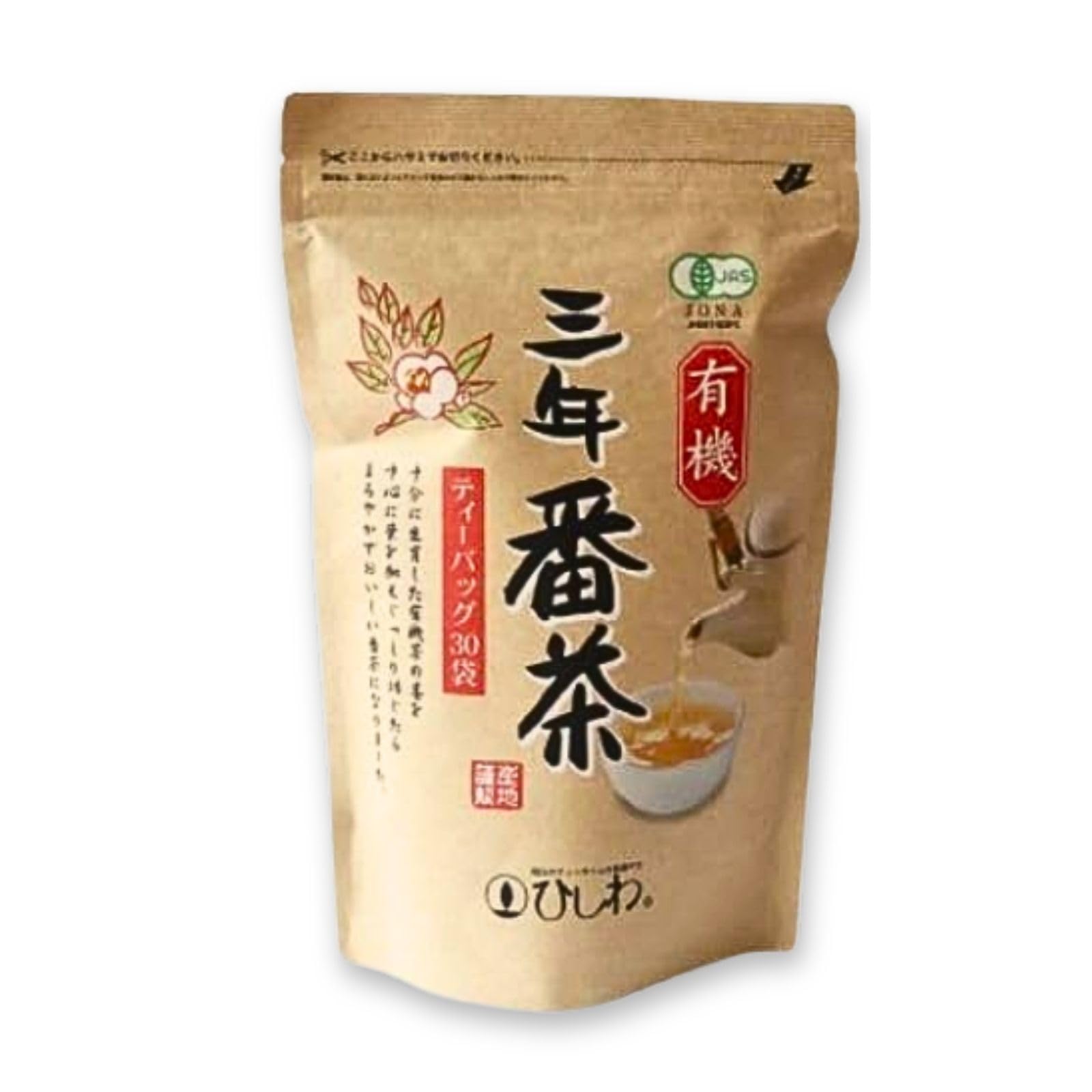 Hishiwaen Hishiwa Organic Bancha x 30P Three-Year Tea, TB, 1.8g (1 bag)