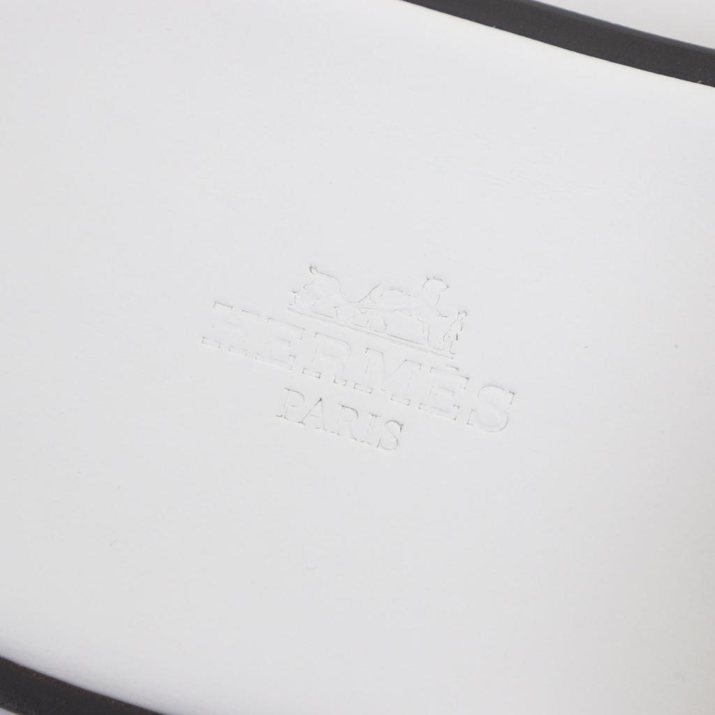 Pristine HERMES Sandals Izmir slide white leather mens 42 Used