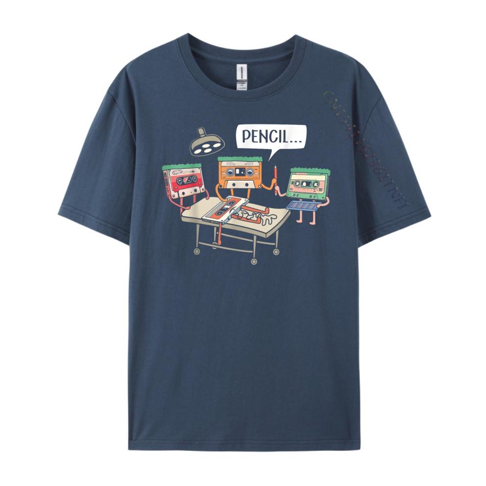 Vintage Cassette Tape 80s Music Lover Funny T Shirts Men Mens Clothing 2025 Outdoor Streetwear Short Sleeve