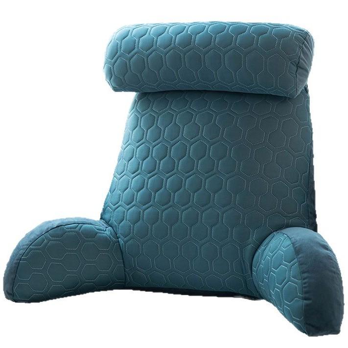 Abnehmbares Waschbares Lendenstützkissen mit Armlehnen - Betthaupt- und Bürolesekissen