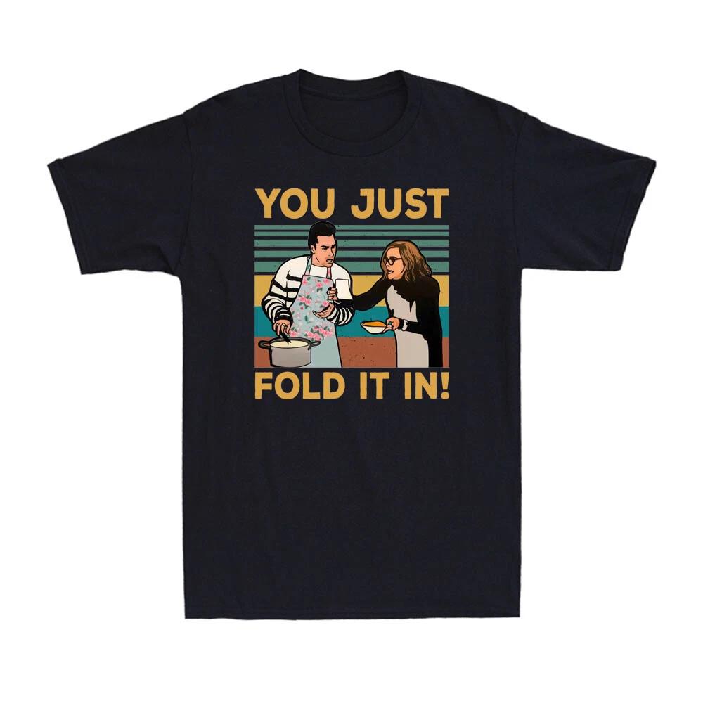 You Just Fold It In Funny Comedy TV Series Vintage Retro Men s Cotton T-Shirt S
