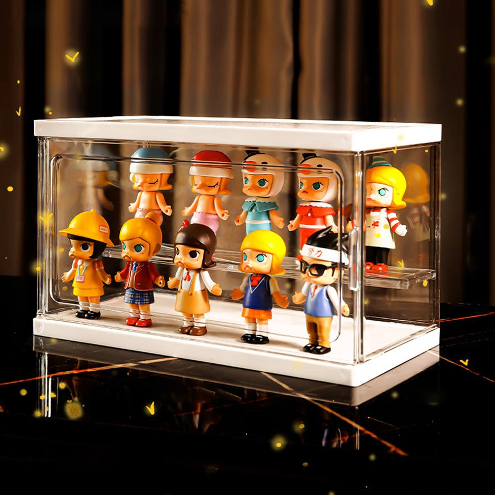 Transparent Acrylic Blind Box Storage Display Rack for Handmade Dolls Bubble Mart Doll Display Box