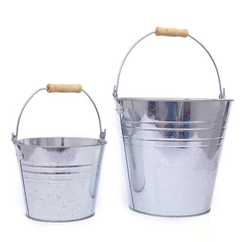 Moufu Portable Galvanized Steel Water Bucket