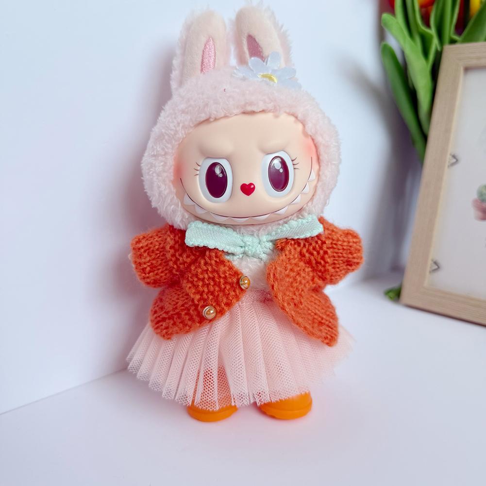 For 15-17cm Labubu Doll Clothes Fashion Clothes Summer Skirts Doll Clothes Color Match Dresses Dolls Accessories Cute Decoration Little Clothes