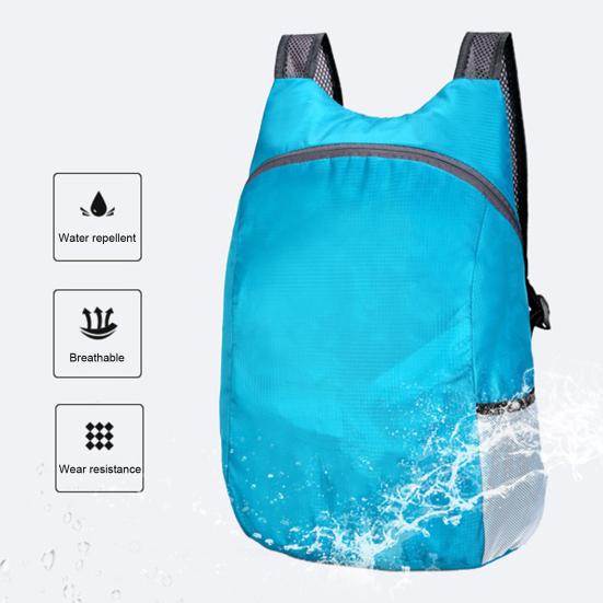 Outdoor-Rucksack, wasserdicht, faltbar, leicht, atmungsaktiv, Schultergurt, große Kapazität, Aufbewahrungstasche für Wanderungen und Campingausflüge