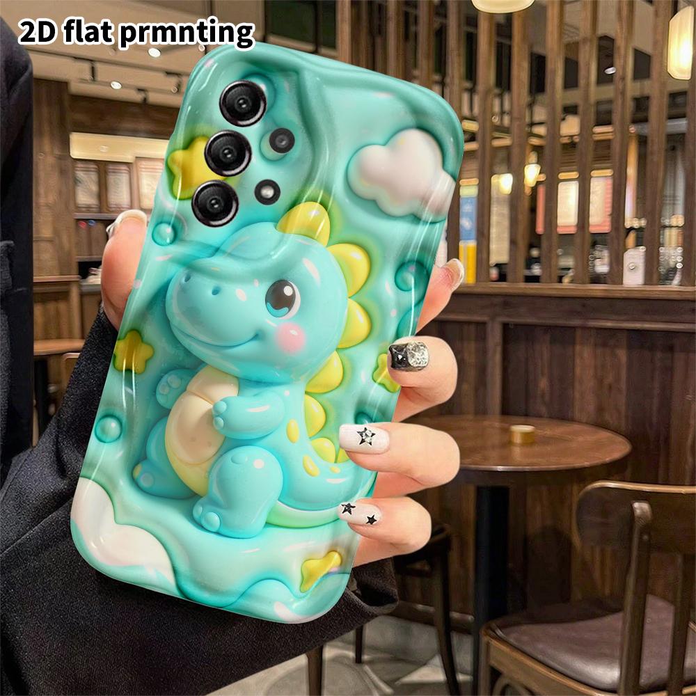 Phone Case: 2D Flat, Suitable for Samsung Galaxy A34 A35 M05 M06 S20 S22 S21 FE Plus 5G Protective Case, Little Dinosaur, Perfect Christmas and Hallow