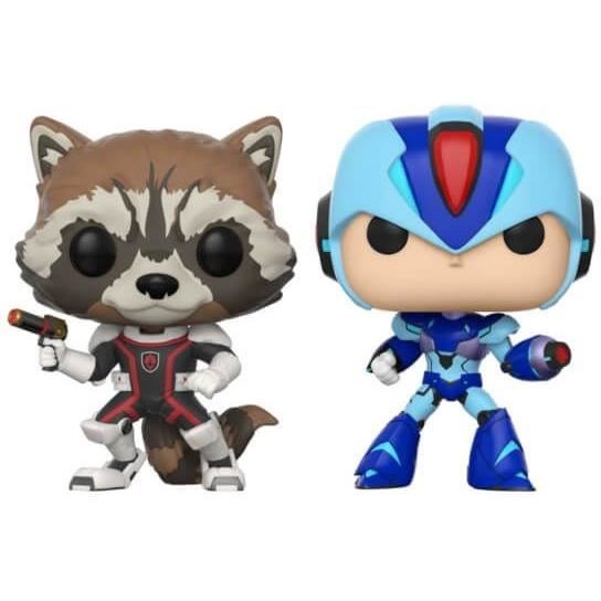 Figurines Funko Pop! Marvel VS Capcom : Rocket VS Mega Man X - FUNKO - Pop Vinyl - 2 figurines - Mixte