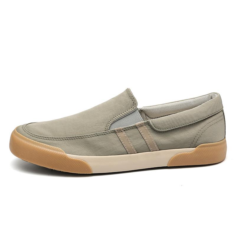 Spring New Mens Shoes Fashionable and Versatile Trendy Casual Men's Canvas Shoes Breathable Solid Color Low-top Cloth Shoes